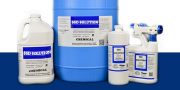 Blue and white galoon if SSD chemicals solutions